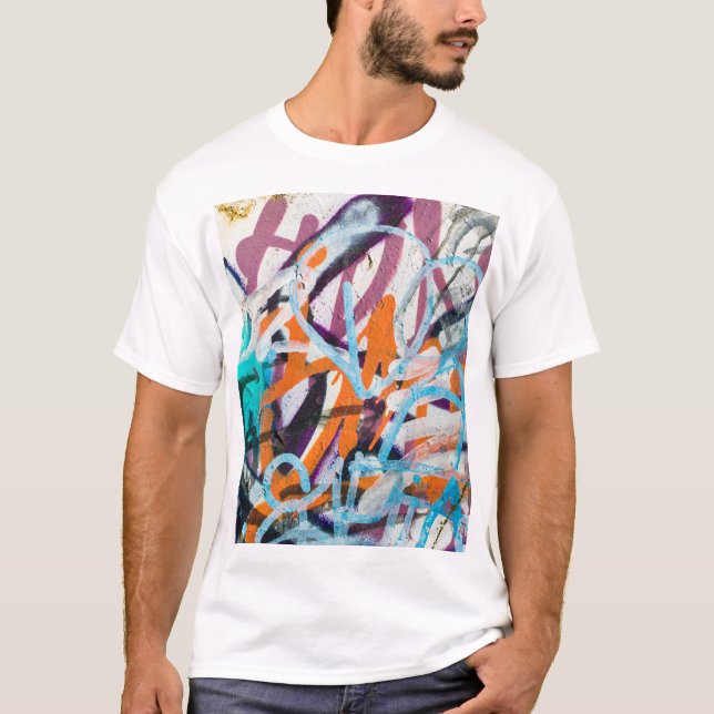 Väderbetongvägg, grungande struktur. t shirt (Framsida)