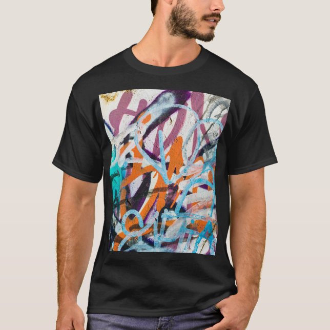 Väderbetongvägg, grungande struktur. t shirt (Framsida)