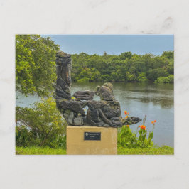 Väderbiten minnessskulptur vykort