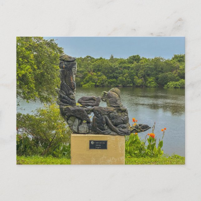 Väderbiten minnessskulptur vykort (Framsida)
