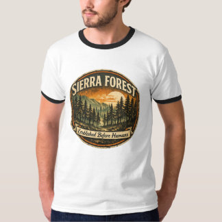 Väderbiten skog i Sierra - etablerad före människo T Shirt