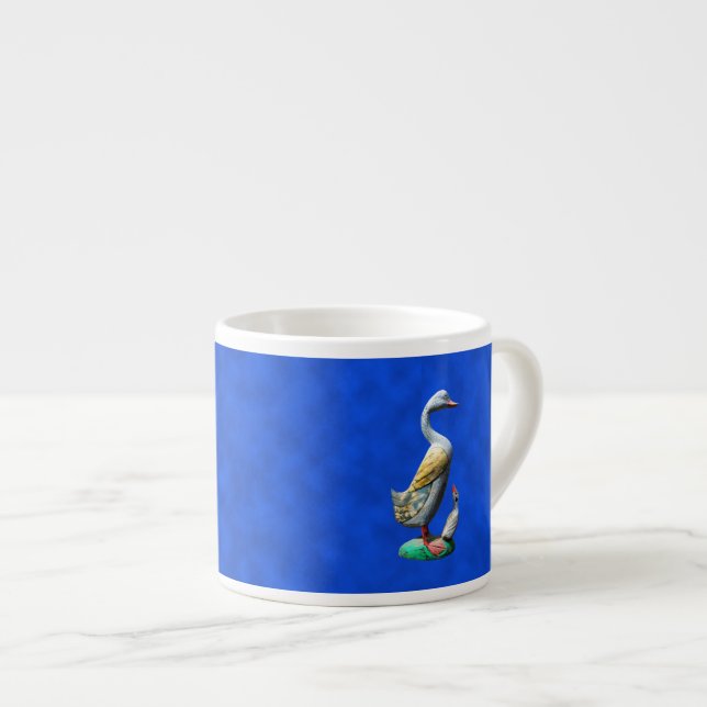 Väderbiten Träand Espressomugg (Framsida höger)