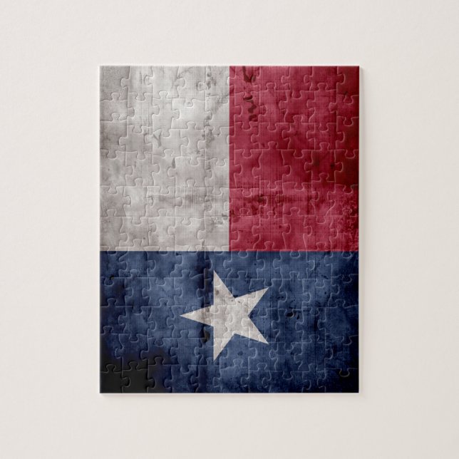 Väderbiten Vintage Texas Statsflagga Pussel (Vertikal)