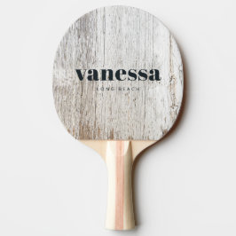 Väderbiten Vit Tvättad Minimal Modern Klassisk Nam Pingisracket