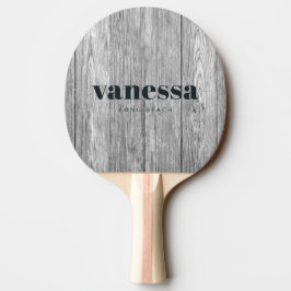 Väderbitet Mörkgrått Trä Minimal Modern Klassiker  Pingisracket