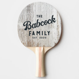 Väderbitet Vitmenat Trä Retro Familjenamn Pingisracket