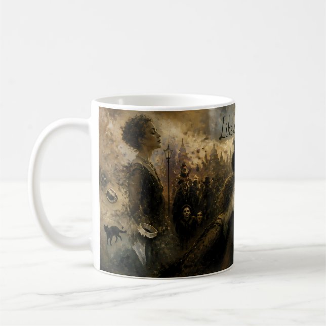 Väderbitna själar under helig ljus-mugg kaffemugg (Vänster)