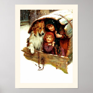Väderbundet. Julkonst av Arthur Elsley Poster