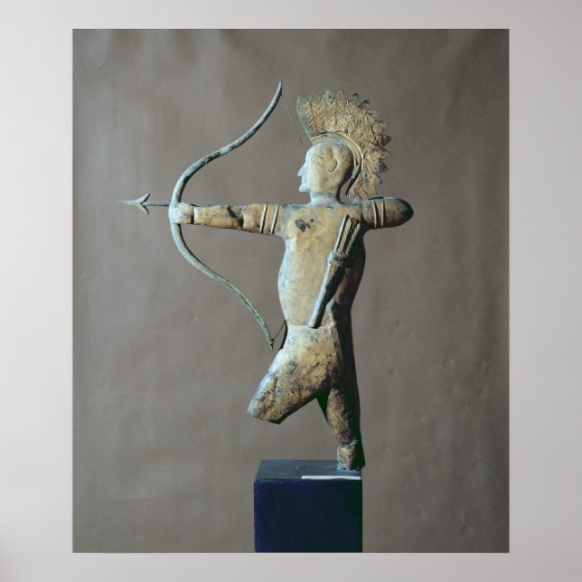 Väderfågel i form av Indian Poster (Framsidan)