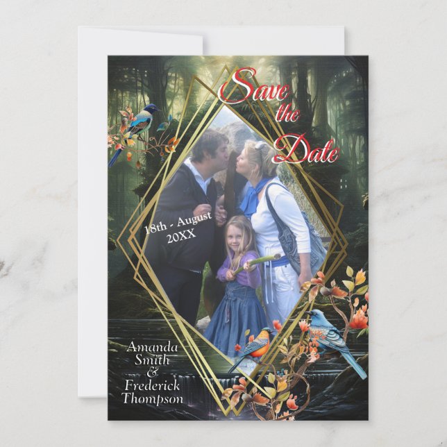 Väderfallets destinationslandskap i vår värld inbjudningar (Framsida)