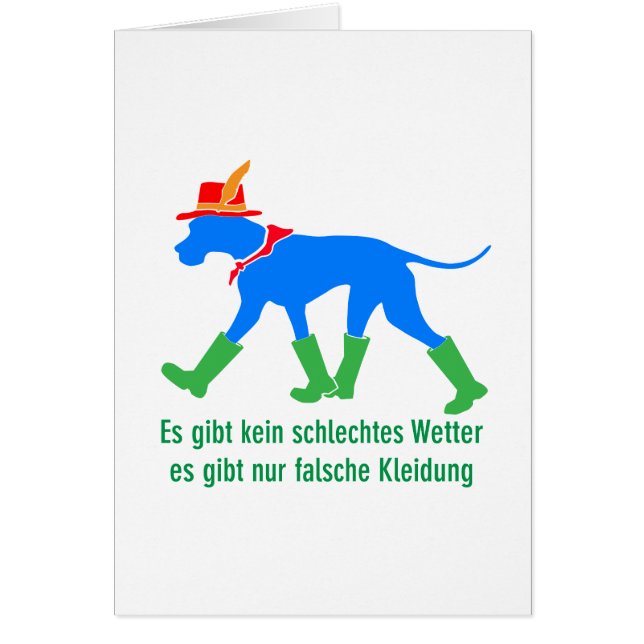 Väderhund Hälsningskort (Framsidan)