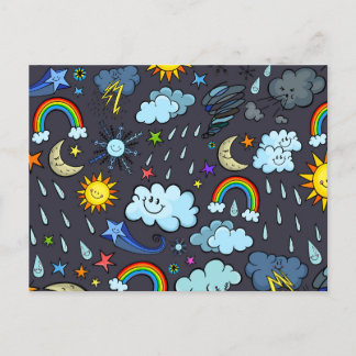 Väderklimatet Säsong Himlar Vykort