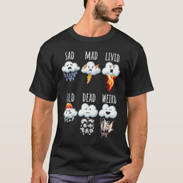 Vädermoln - rapport om väderprognos t shirt (Framsida)