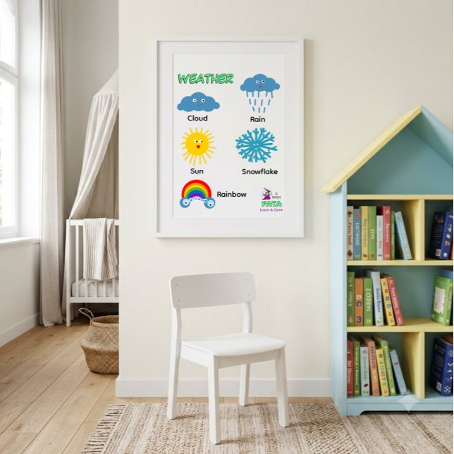 Väderplansch för barn poster (Skapare uppladdad)
