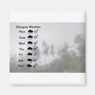 Väderprognos för Glasgow - regn Magnet