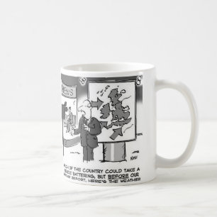 Väderprognos på budgetdagen kaffemugg