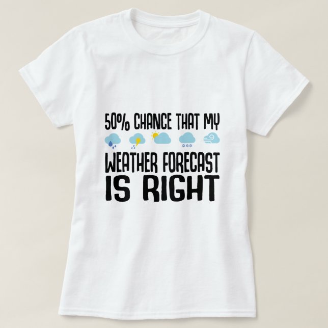 Väderprognosmeteorologi 3 t shirt (Design framsida)