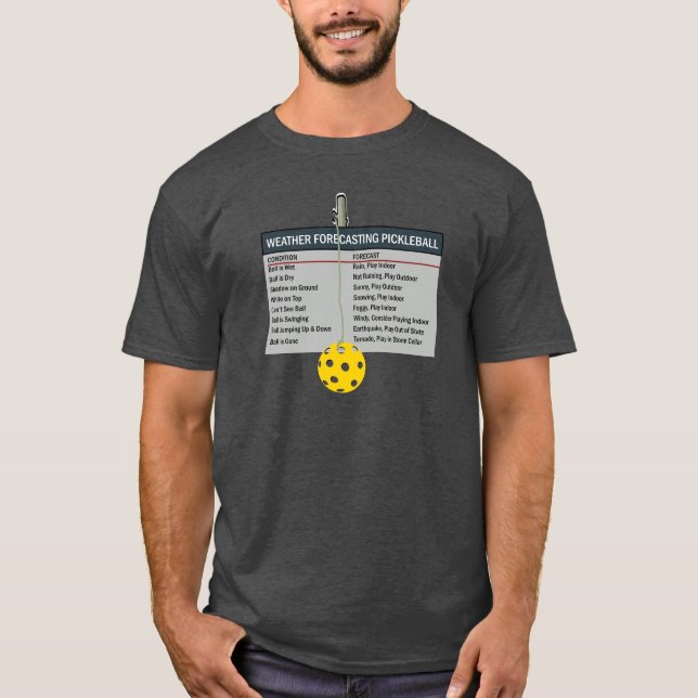 Väderprognospickleball T Shirt (Framsida)