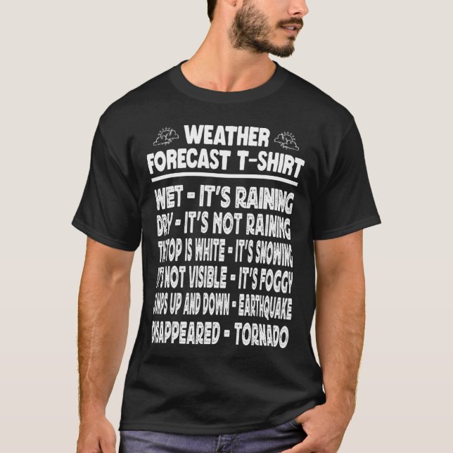 Väderprognostisera ett meteorolologiskt Tornado Jo T Shirt (Framsida)