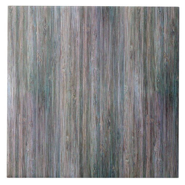 Väderslagna Bamboo Wood Grain-utseende Kakelplatta (Framsidan)