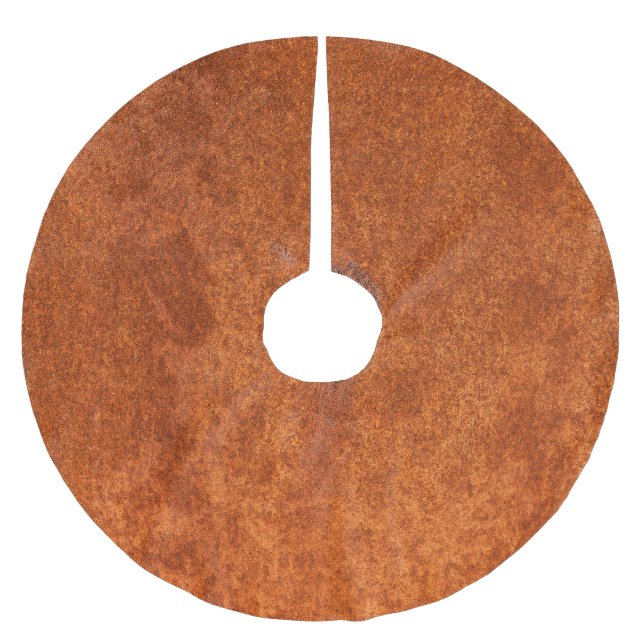 Väderstyrd metall: orange-röd struktur. julgransmatta borstad polyester (Framsidan)