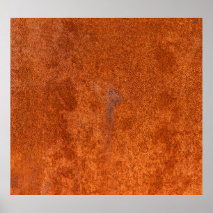 Väderstyrd metall: orange-röd struktur. poster