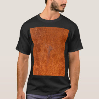 Väderstyrd metall: orange-röd struktur. t shirt