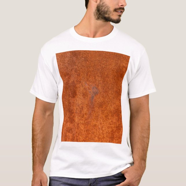 Väderstyrd metall: orange-röd struktur. t shirt (Framsida)