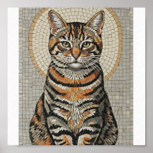 Väderstyrd Tabby katt Mosaic