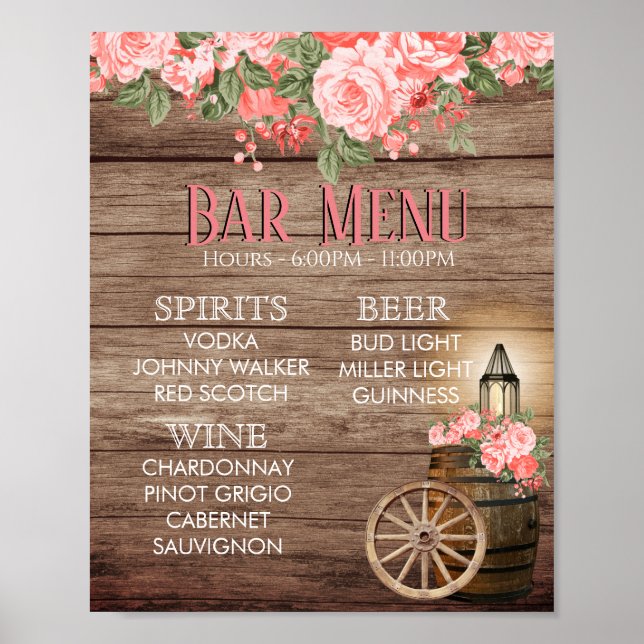 Väderträfat - Koral - Pub Menu Poster (Framsidan)