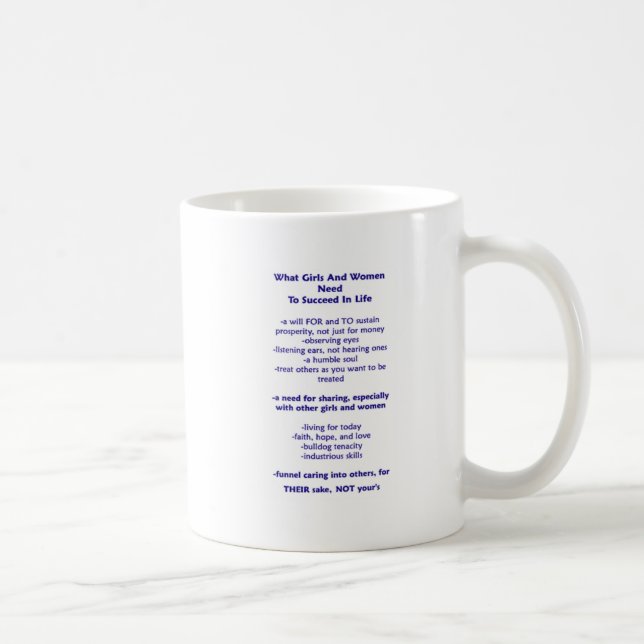 VadKvinnorOchFlickorBehoverForAttLyckasILivetHyres Kaffemugg (Höger)