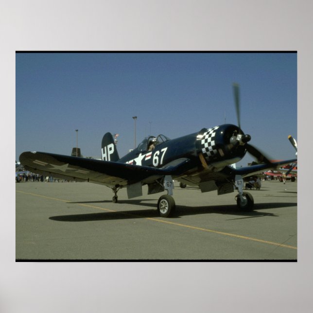 Vadow F4U Corsair, Höger Front_WWII Flygplan Poster (Framsidan)