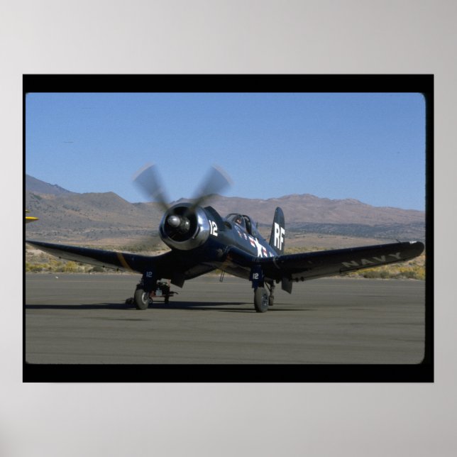Vadow F4U Corsair, Lämnat Front_WWII Flygplan Poster (Framsidan)