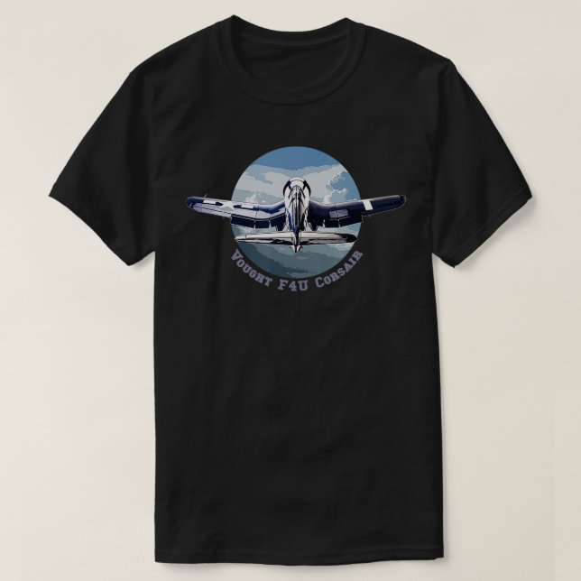 Vadow F4U Corsair WW2 Fighter T Shirt (Design framsida)
