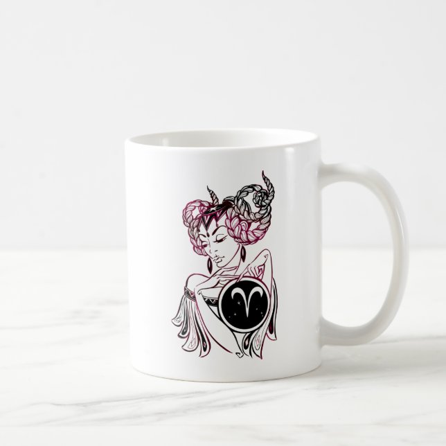 Vädur Art Deco damen Kaffemugg (Höger)