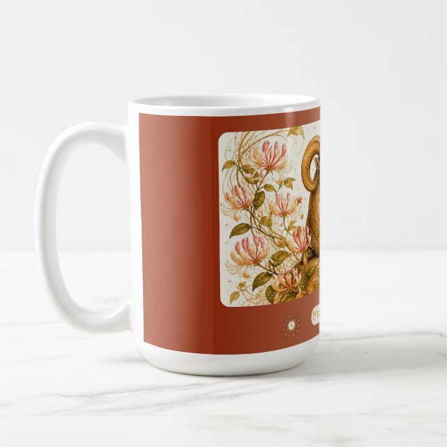 Vädur Hårflox Art Nouveau Mugg (Vänster)