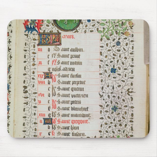 Vädur och en man som avverkar träd musmatta (Framsidan)