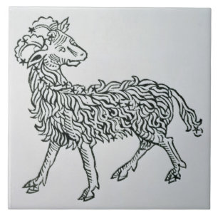 Vädur (ramma) en illustration från 'Poeticonen Kakelplatta