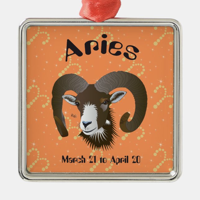Väduren 21 mars till 20 april Ornament (Framsidan)