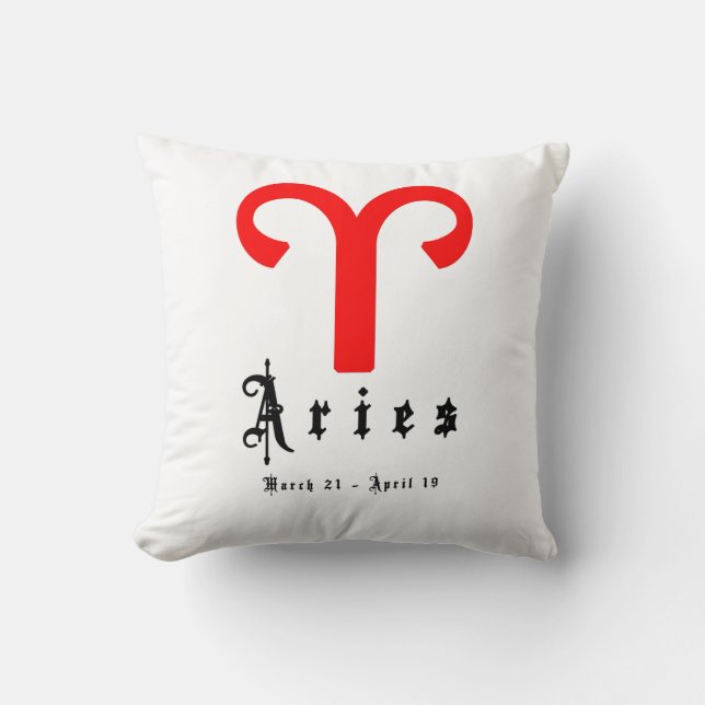Väduren, Horoskop, stjärntecken, astrologi Kudde (Framsida)
