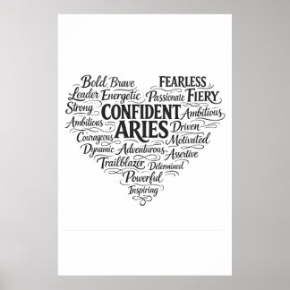 Väduren Landskapsaffisch | Zodiak Ordmolnskonst Poster