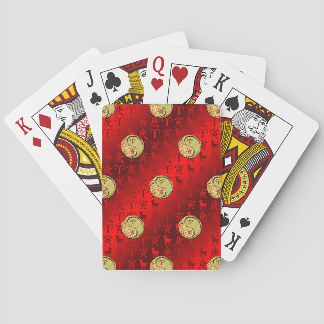 Väduren & Metall Tigern Casinokort (Baksidan)