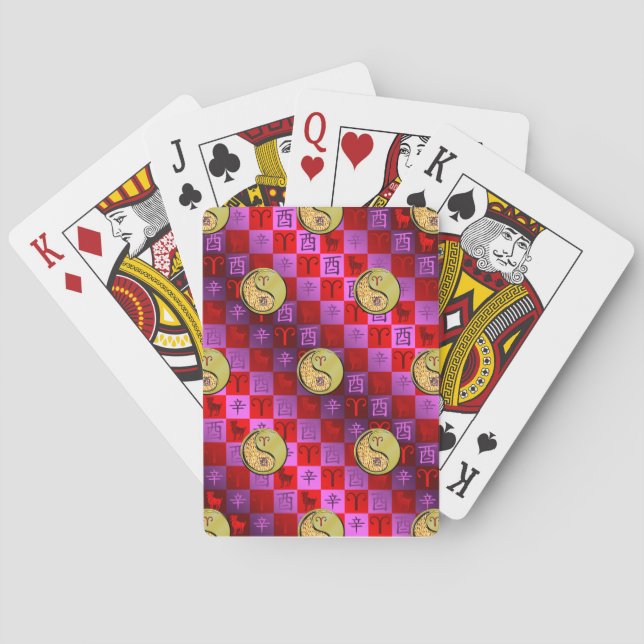 Väduren & Metalliska Tuppen Casinokort (Baksidan)
