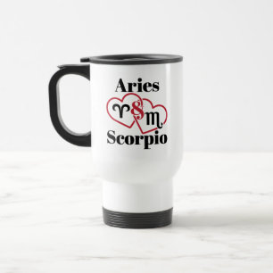 Väduren och Skorpionpar Zodiac Astrologi Hjärtan Resemugg