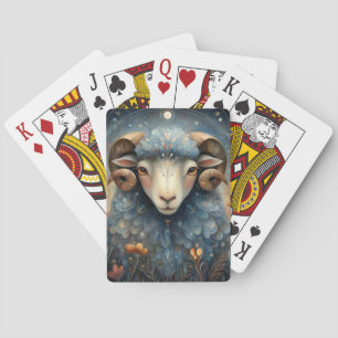 Väduren Ram Zodiak Astrologi Celestial Födelsedag Casinokort