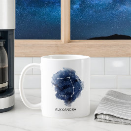 Väduren Stjärnbild Zodiak Anpassat Namn Kaffemugg