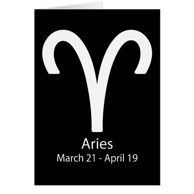 Väduren Stjärntecken Astrologi Hälsningskort (Framsidan)