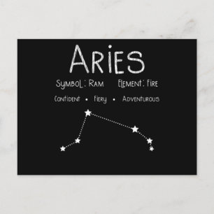 Väduren Stjärntecken Konstellation Astrologi Prese Vykort