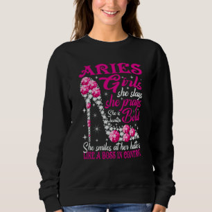 Väduren Tjej Som en Boss i Kontroll diamant skor T Shirt