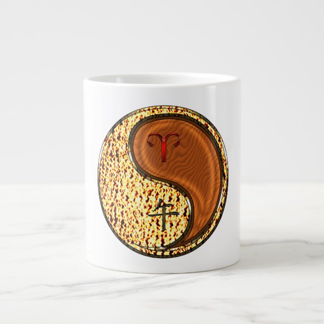 Väduren & Trä Häst Jumbo Mugg (Framsidan)